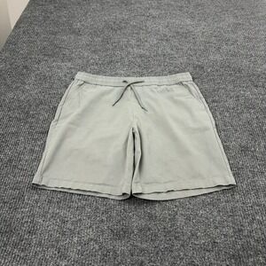 Smith & Mills Shorts Mens M Grey Cotton Twill Drawstring Elastic Waist Casual